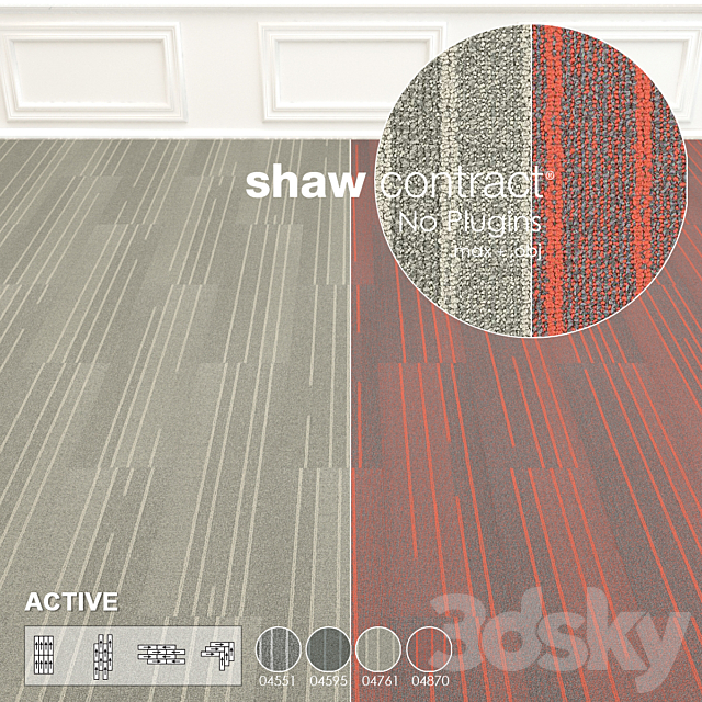 Shaw Carpet Active Wall to Wall Floor No 9 3ds Max - thumbnail 3