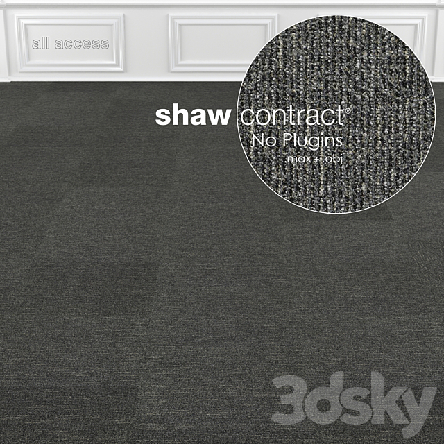 Shaw Carpet All Access Portal Tile No: 1 3ds Max - thumbnail 1