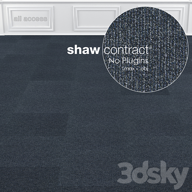 Shaw Carpet All Access Portal Tile No: 1 3ds Max - thumbnail 2