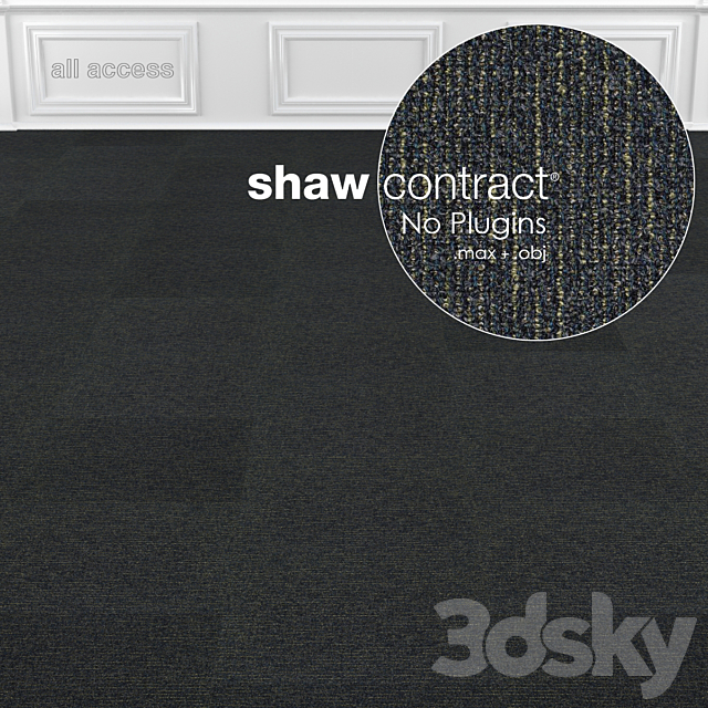 Shaw Carpet All Access Portal Tile No: 1 3ds Max - thumbnail 3