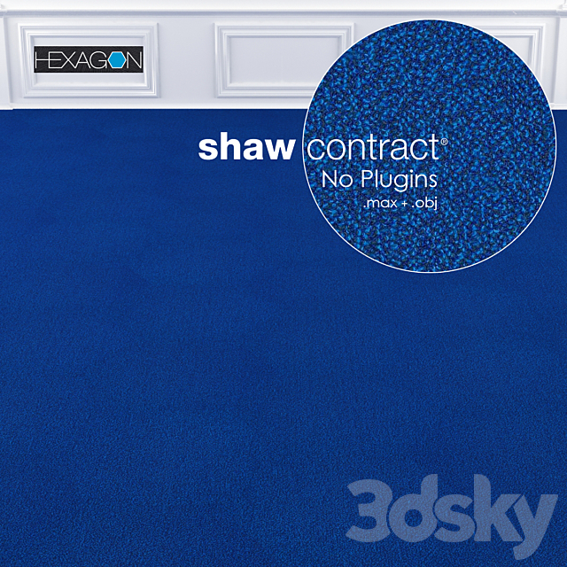 Shaw Carpet Hexagon Plane No: 2 3DS Max Model - thumbnail 2