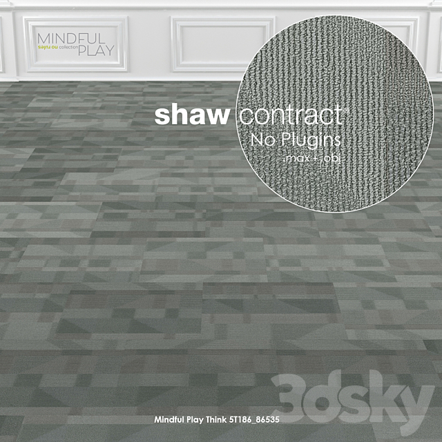 Shaw Carpet Mindful Play Think No: 2 3ds Max - thumbnail 1