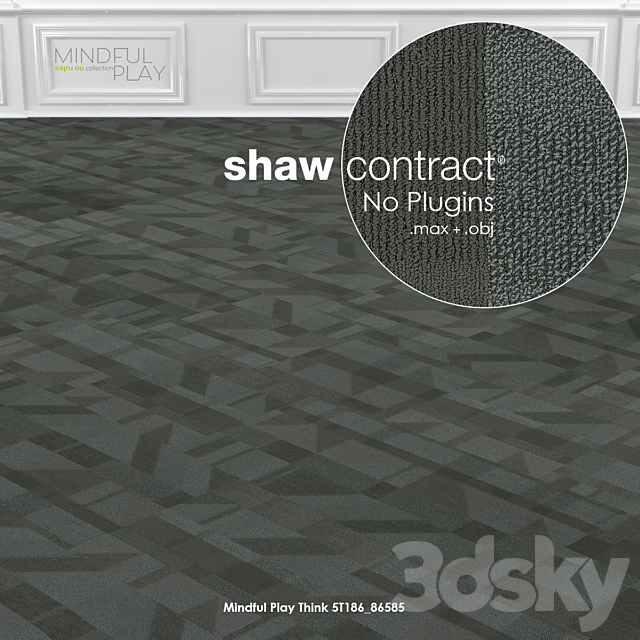 Shaw Carpet Mindful Play Think No: 2 3ds Max - thumbnail 2