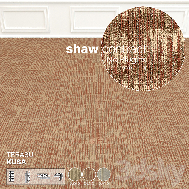 Shaw Carpet Terasu Kusa Wall to Wall Floor No 2 3DS Max Model - thumbnail 2