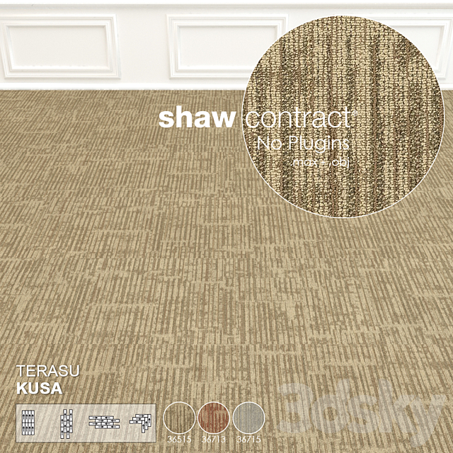 Shaw Carpet Terasu Kusa Wall to Wall Floor No 2 3DS Max Model - thumbnail 3