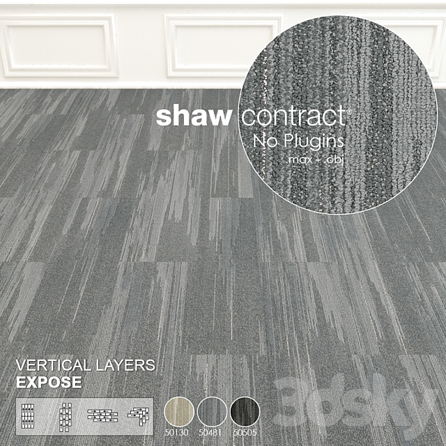 Shaw Carpet Vertical Layers Wall to Wall Floor No 1 3DS Max Model - thumbnail 2