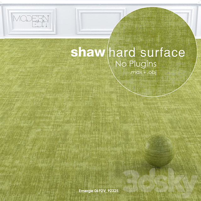 Shaw Hard Surface Intricate Wall to Wall Floor No 1 3DS Max Model - thumbnail 2