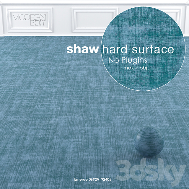 Shaw Hard Surface Intricate Wall to Wall Floor No 1 3DS Max Model - thumbnail 3