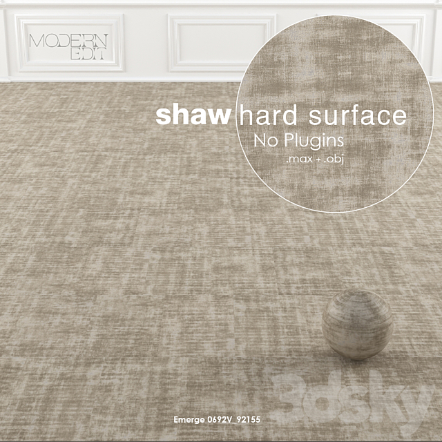 Shaw Hard Surface Intricate Wall to Wall Floor No 3 3ds Max - thumbnail 3