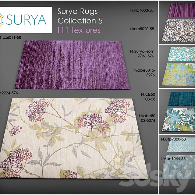 Surya rugs 5 3DS Max Model - thumbnail 1