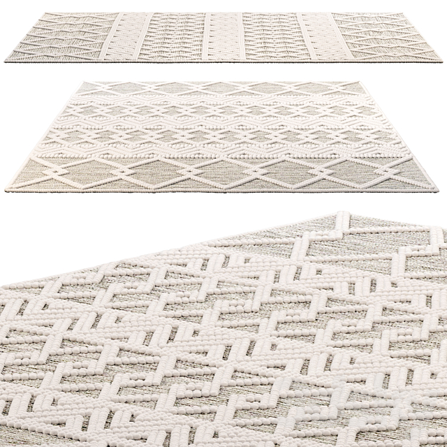 The Curated Nomad Bradrick Trellis Wool Area Rug 3DS Max Model - thumbnail 2