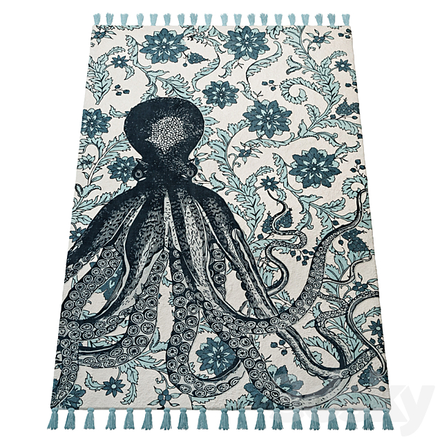 Thomas Paul Printed Flatweave Giant Octopus 200TATP03A-P 3ds Max - thumbnail 1