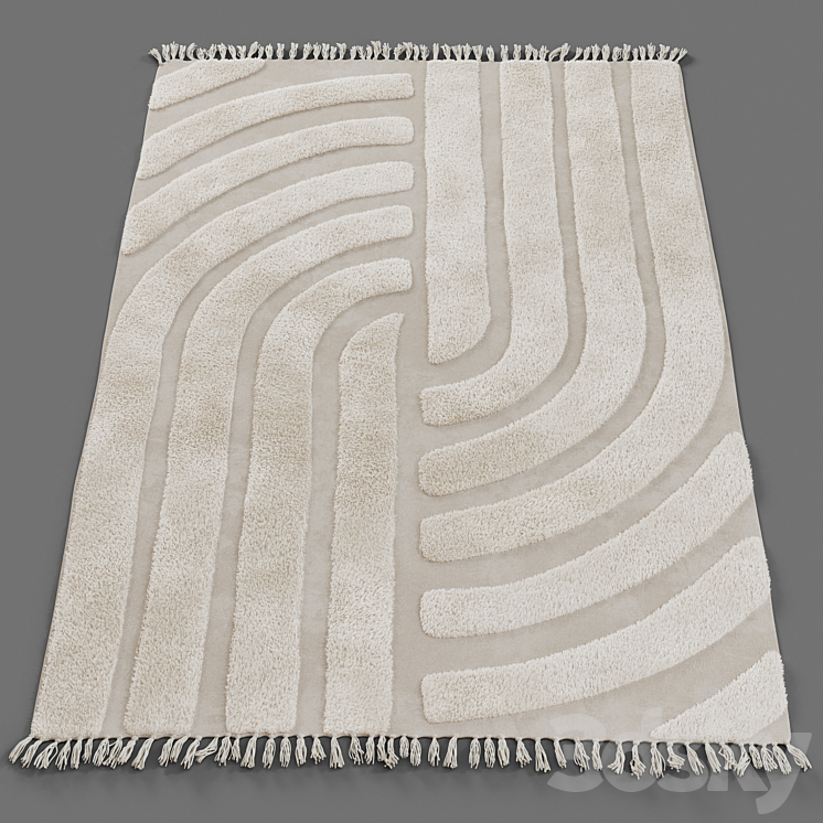 Tufted carpet Karmen Hilo by Urban Outfitters 3DS Max Model - thumbnail 1