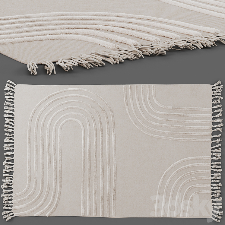 Tufted carpet Maze Hilo by Urban outfitters 3DS Max Model - thumbnail 3