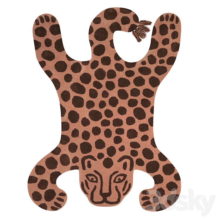 Tufted rug leopard ferm living 3DS Max Model - thumbnail 1