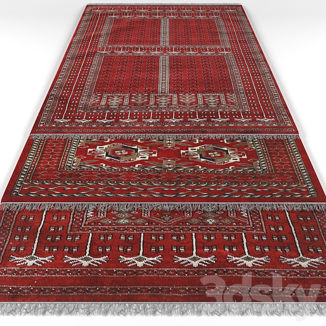 Turkmen rug 3ds Max - thumbnail 3