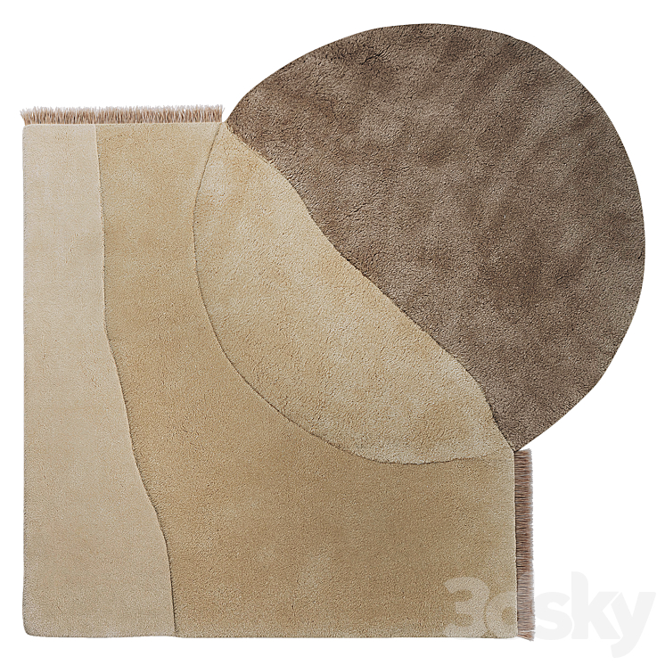 VIEW TUFTED WOOL RUG BY FERM LIVING 3DS Max Model - thumbnail 1