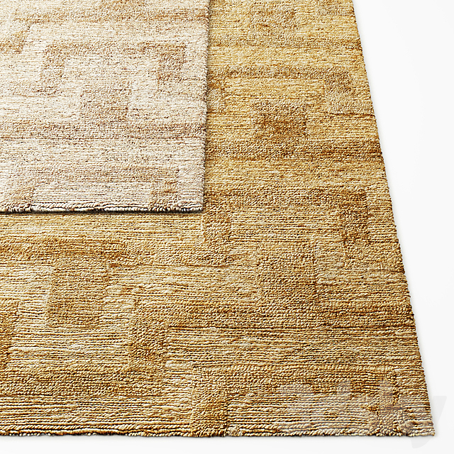 Wabi-Sabi Hand-Knotted Geo Jute Rug RH Collection 3ds Max - thumbnail 2