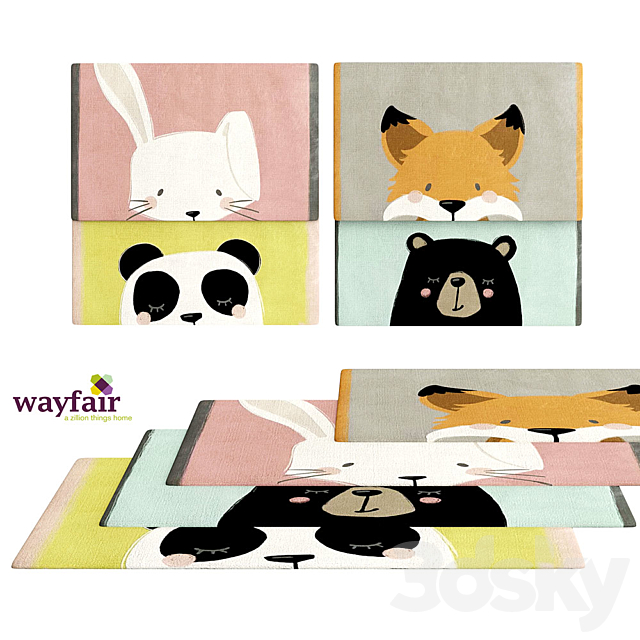 Wayfair_kids_carpets 3ds Max - thumbnail 1