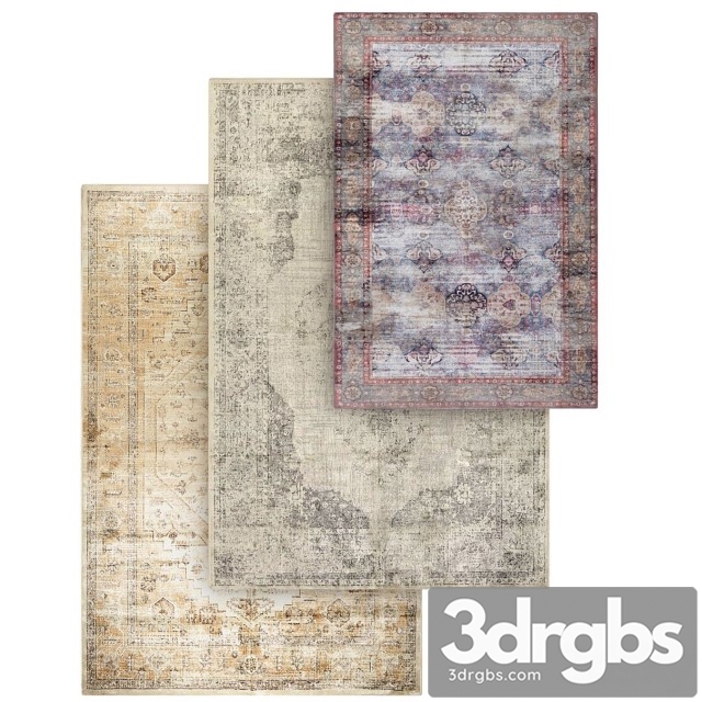 Zara Home Vintage Rugs Set 3dsmax Download - thumbnail 1