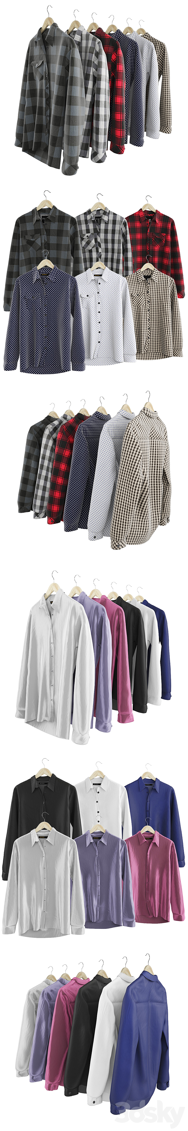 12 SHIRTS Pack 3ds Max - thumbnail 2