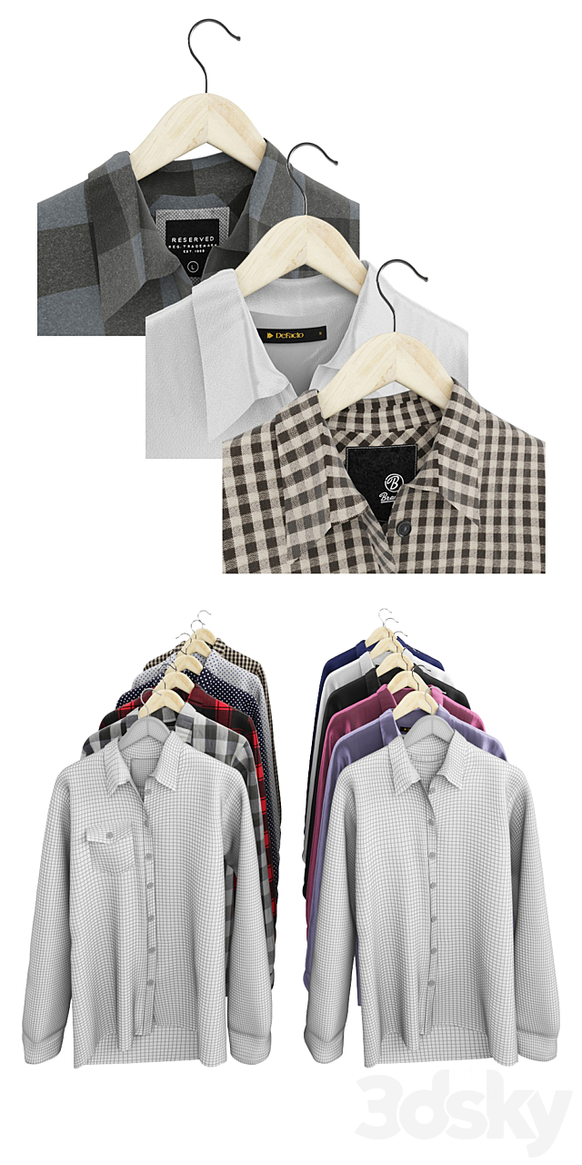 12 SHIRTS Pack 3ds Max - thumbnail 3