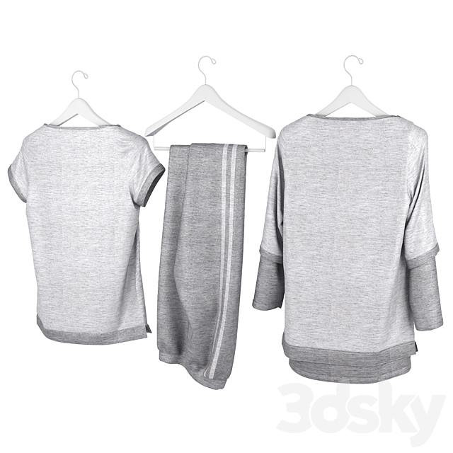 A set of clothes on a hanger 3ds Max - thumbnail 2