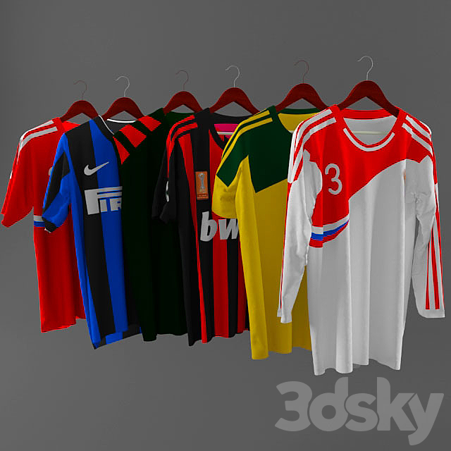 A set of t-shirts 3DSMax File - thumbnail 1