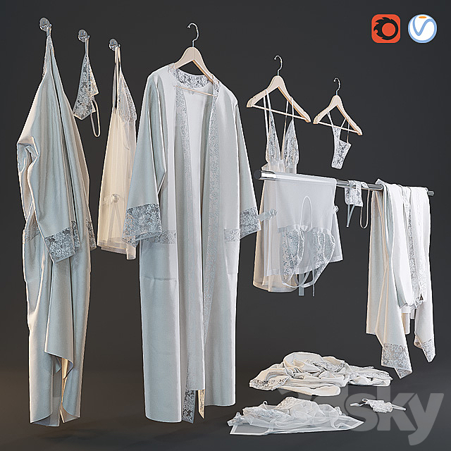 A set of women’s clothing 3DSMax File - thumbnail 1