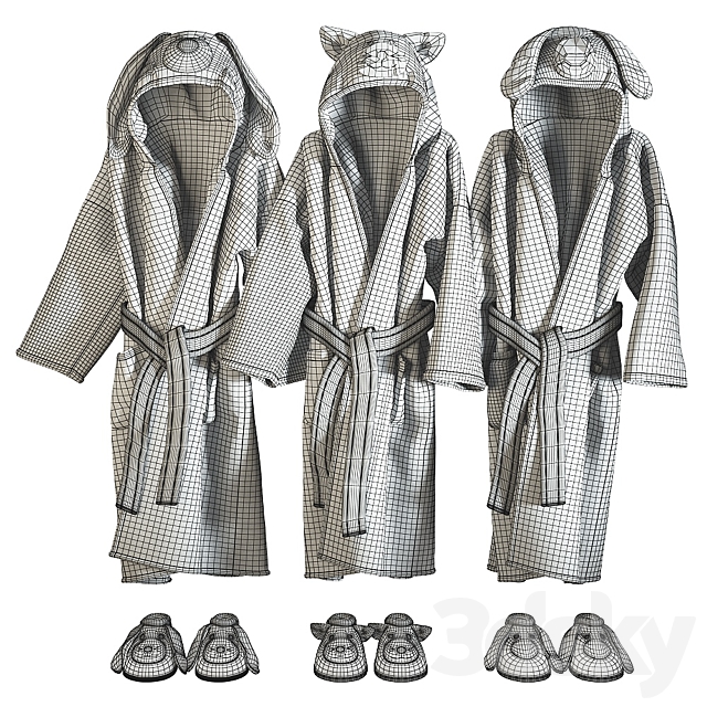 Animal bathrobe by RESTORATION HARDWARE 3DSMax File - thumbnail 2