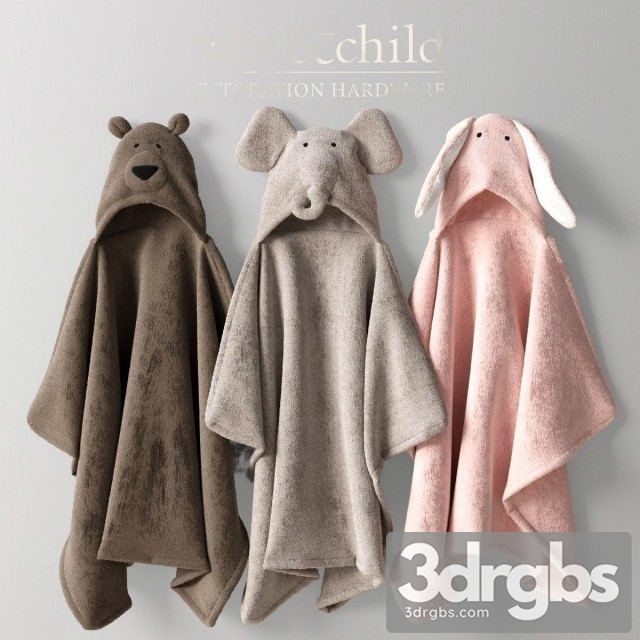 Animal Hooded Towels 3dsmax Download - thumbnail 1