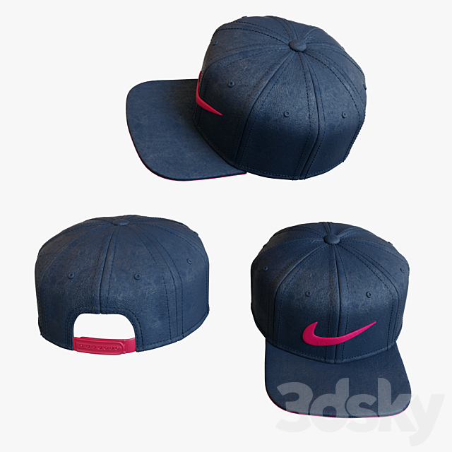 Baseball cap NEKE SWOOSH PRO – BLUE 3ds Max - thumbnail 1