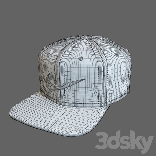 Baseball cap NEKE SWOOSH PRO – BLUE 3ds Max - thumbnail 2