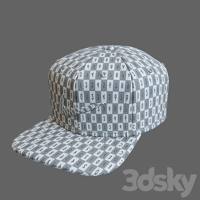 Baseball cap NEKE SWOOSH PRO – BLUE 3ds Max - thumbnail 3