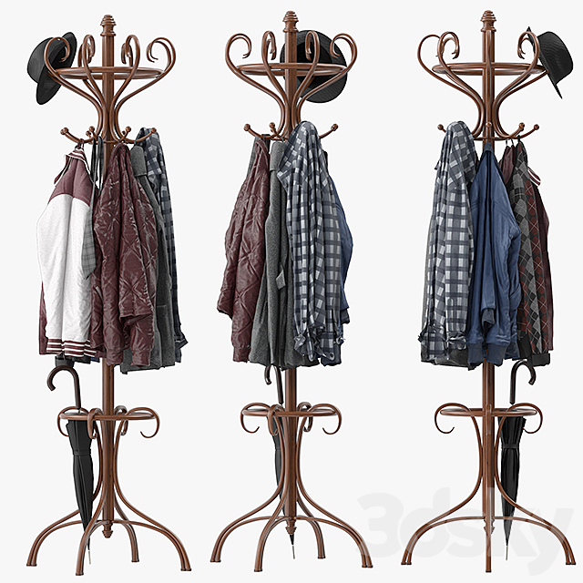 Bentwood Hat & Coat Stand 3DSMax File - thumbnail 1