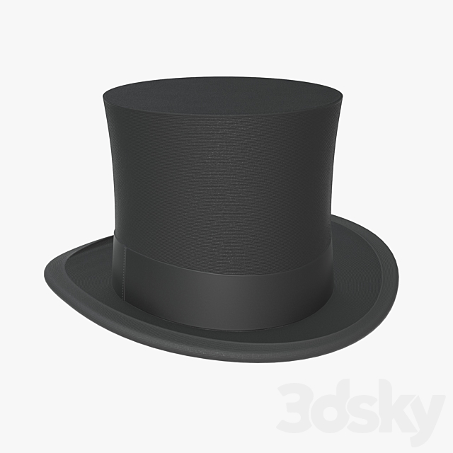 Black top hat 3ds Max - thumbnail 1