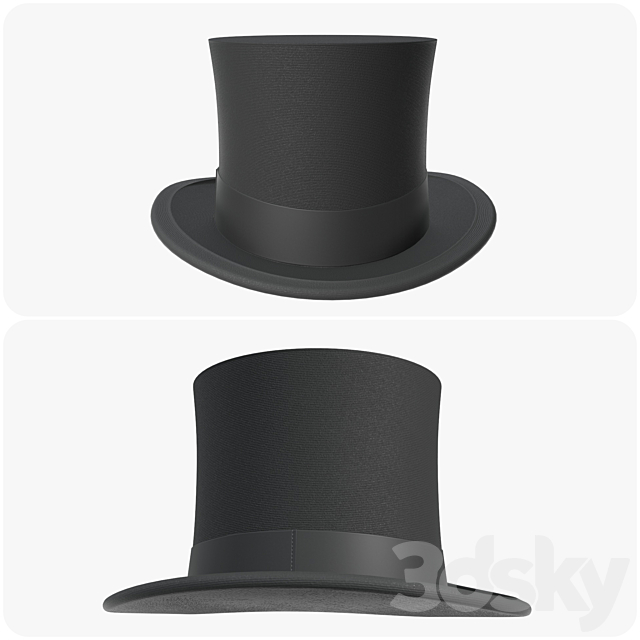 Black top hat 3ds Max - thumbnail 2