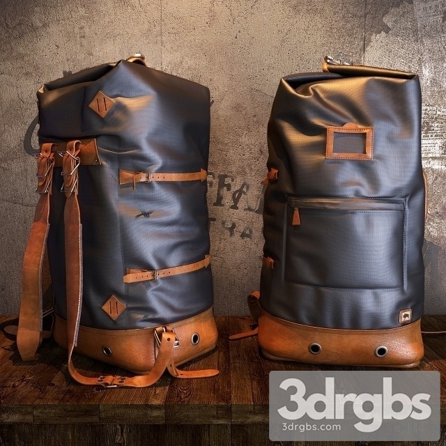 Buffalo Jackson Dakota Vintage Backpack Bag 3dsmax Download - thumbnail 1