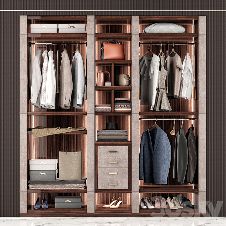 Capital Collection Wardrobe Venere 3DS Max - thumbnail 1