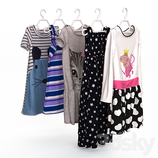 Children’s clothing on hangers 2 3DSMax File - thumbnail 3