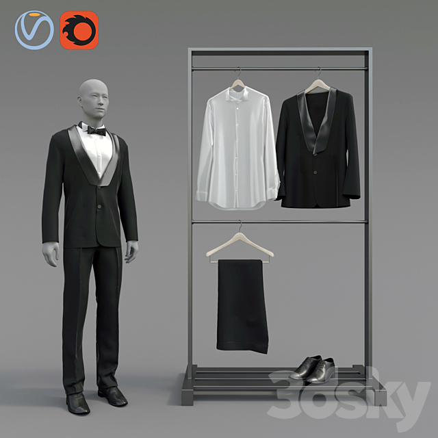 Classic male tuxedo 3DSMax File - thumbnail 1