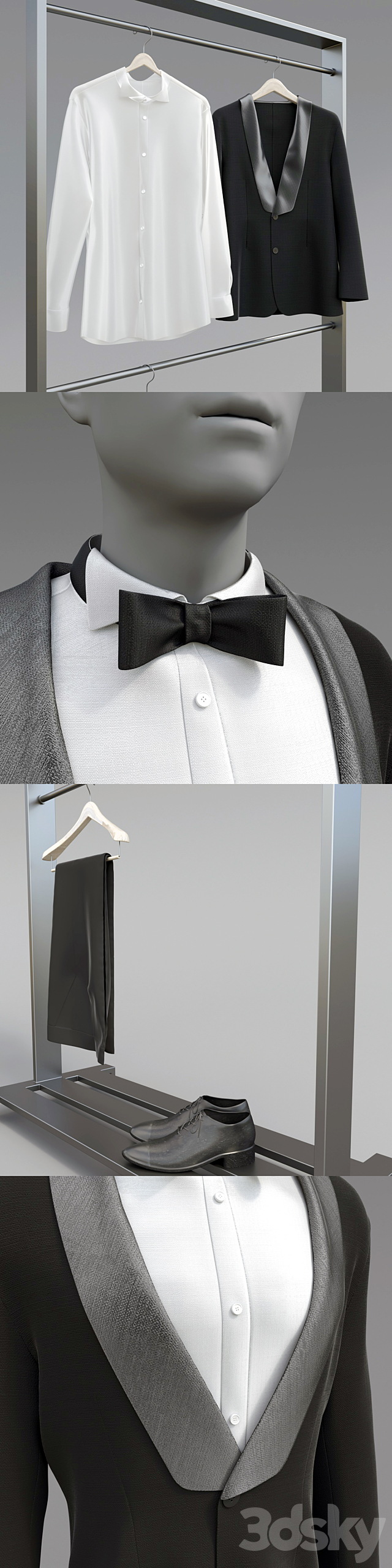 Classic male tuxedo 3DSMax File - thumbnail 2