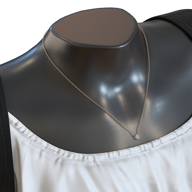 Classic women’s dress 3DS Max Model - thumbnail 3