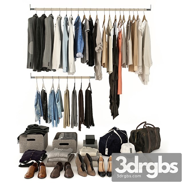 Clothes Filling for cabinet 3dsmax Download - thumbnail 1