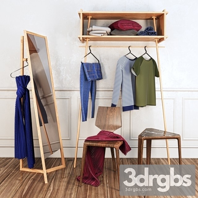 Clothes Hallway Set 3dsmax Download - thumbnail 1