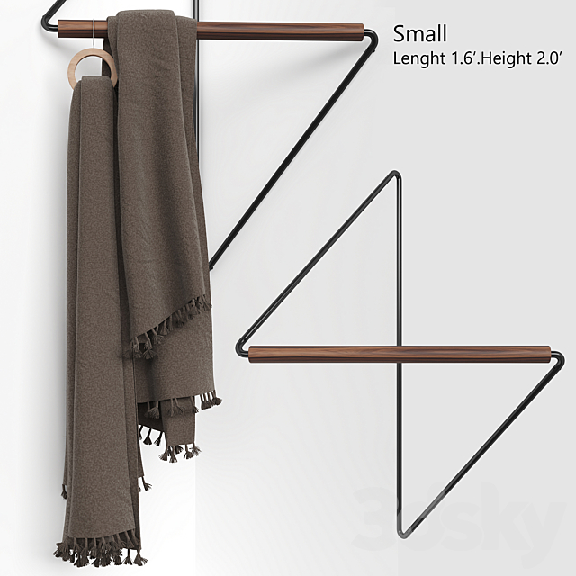 Clothes hanger Creative Wall Hanger 3DS Max Model - thumbnail 3