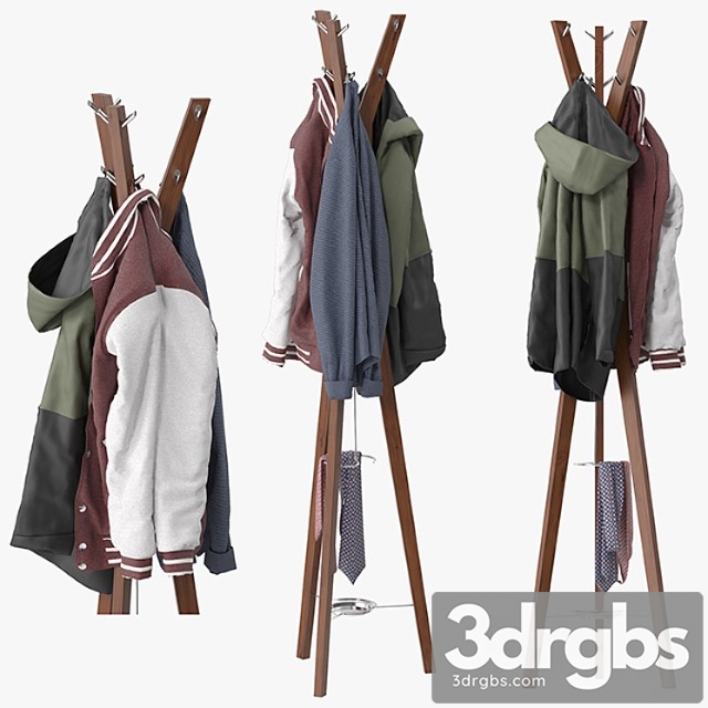 Clothes Hanny coat stand 3dsmax Download - thumbnail 1