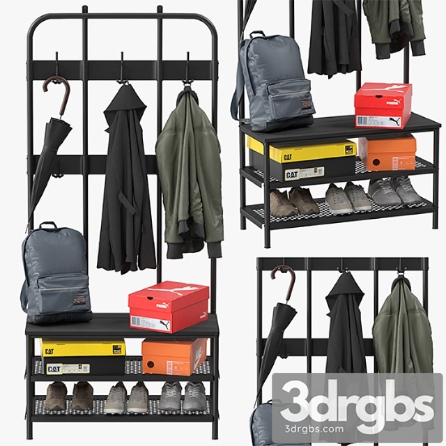 Clothes Ikea pinnig coat rack 3dsmax Download - thumbnail 1