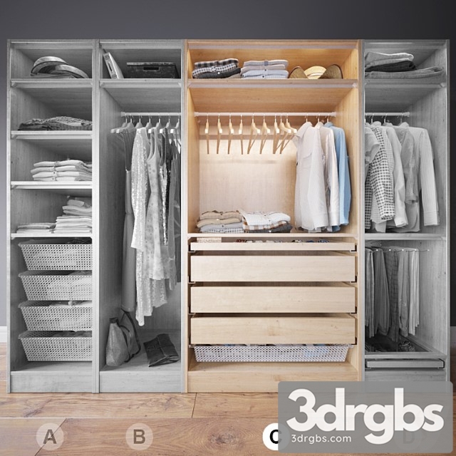 Clothes in The Closet Section C 3 4 3dsmax Download - thumbnail 1