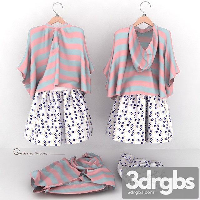 Clothes Kids set 3dsmax Download - thumbnail 1